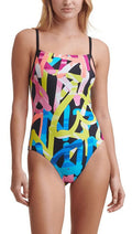 X-Small Printed DKNY GRAFITTI Logo US Swimsuit, Piece One