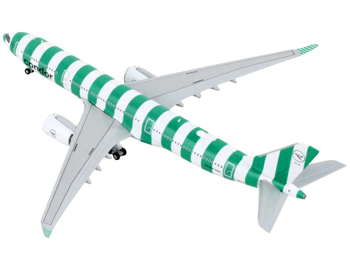Airbus Commercial 1/400 Airplane GeminiJets Aircraft by "Condor Green and Model Diecast Stripes A330-900 White Airlines"