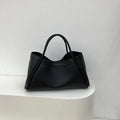 Large Leather for Shoulder Tote Leather Nvzi Vegan Bags,Genuine Capacity Work Women,Slouchy Oversized Bag（Black） Bag Tote