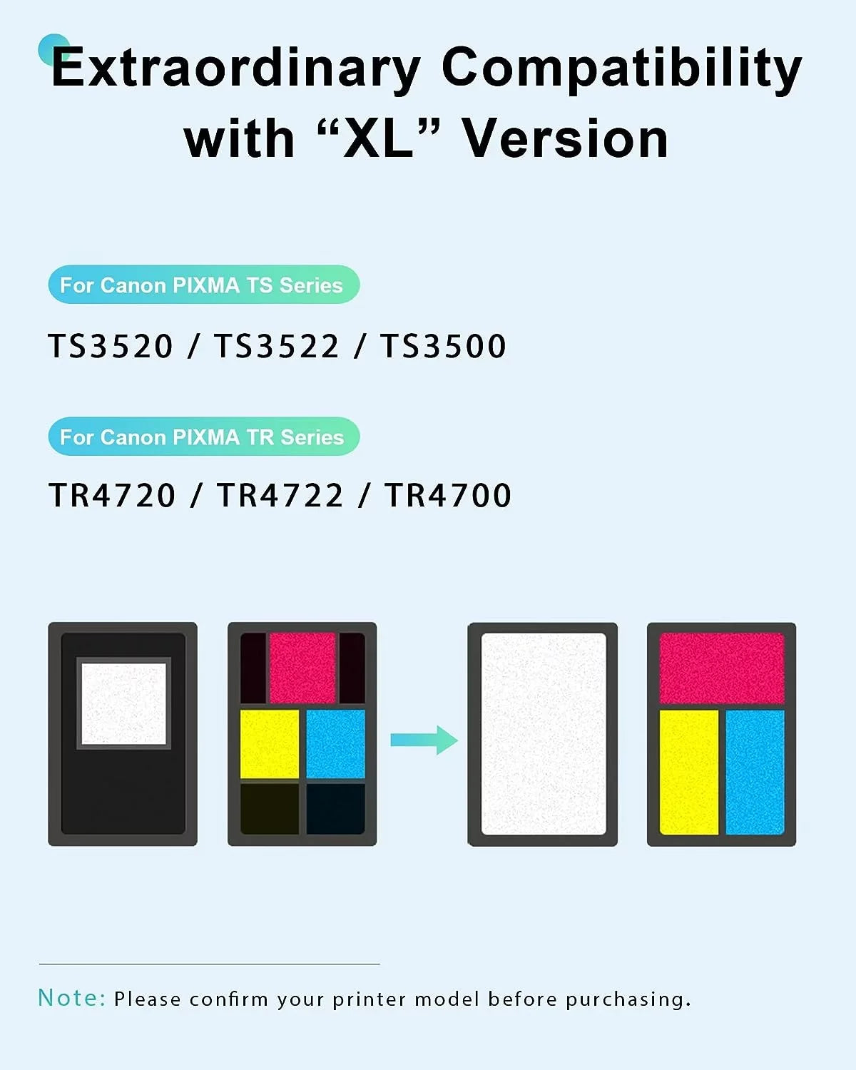 Black, TR4722 PG-275 Compatible Canon for Ink with TS3520 XL TR4720 Combo Tri-Color) CL-276 Canon (1 Pack XL TS3500 PIXMA 275XL 1 276 TS3522 Ink 275 Capacity 276XL High and TR4700 Printer Cartridge
