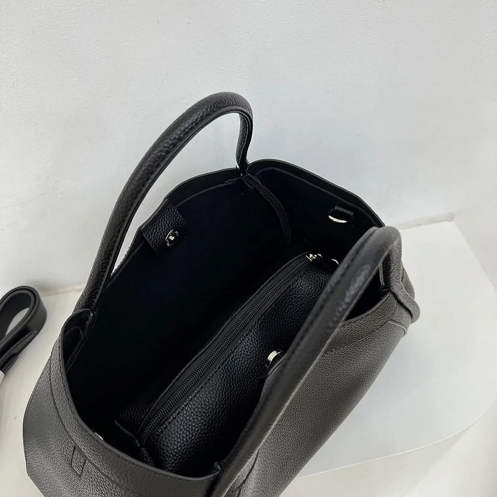 Large Leather for Shoulder Tote Leather Nvzi Vegan Bags,Genuine Capacity Work Women,Slouchy Oversized Bag（Black） Bag Tote