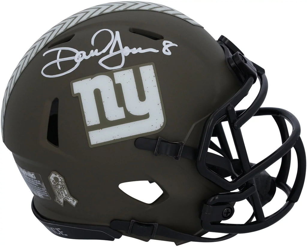 Authentic Helmet Mini 2022 Riddell Certified Autographed Salute Service Speed Jones - York New Giants to Daniel Fanatics