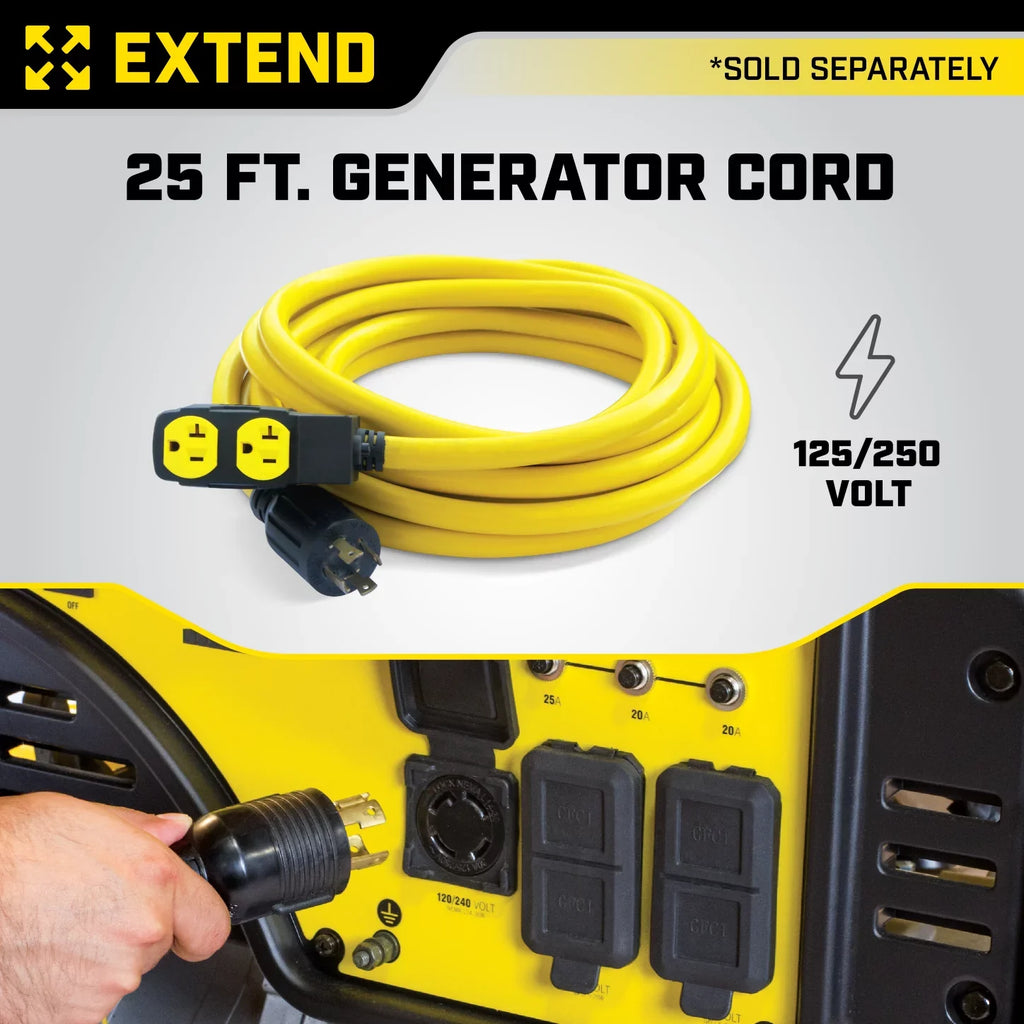 Watts Portable Hook 15,000/12,000 Generator Start Equipment Champion with Power and Lift Electric