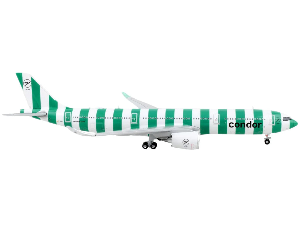 Airbus Commercial 1/400 Airplane GeminiJets Aircraft by "Condor Green and Model Diecast Stripes A330-900 White Airlines"