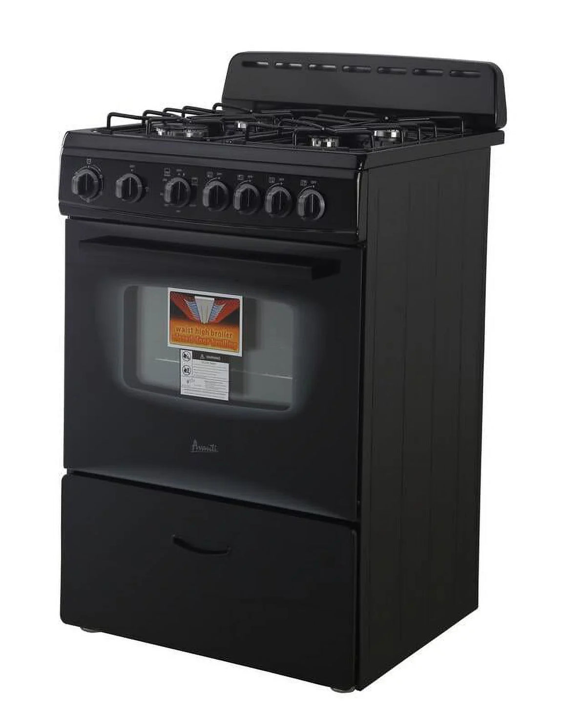 in Oven, Gas Compact 24" Black Avanti (GR2415CB) Range
