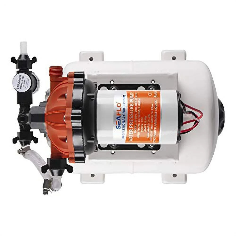 Tank Gallon Pump liquid PSI, Accumulator 2 5.5 Tan - and GPM, System SEAFLO 60 12V,
