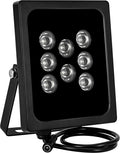 IP Illuminator Infrared IR Light exterior for Camera IR Light PCS CCTV Angle 90 8-LEDs Degree Wide Waterproof Security for IR Cameras, 2
