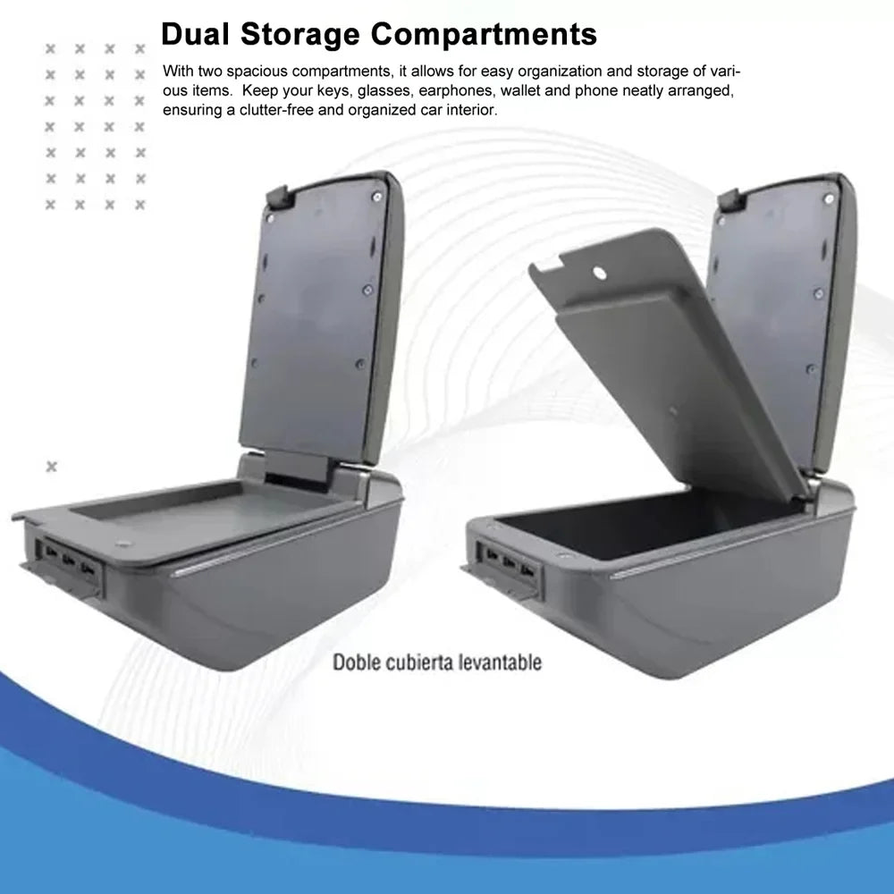 USB Car Box Car accessories: Rest Universal 7 Leather Universal armrest USB Cup Cushion 7 Rest Universal Armrest Cushion 7 box,Box Cushion Leather Nebublu Rest