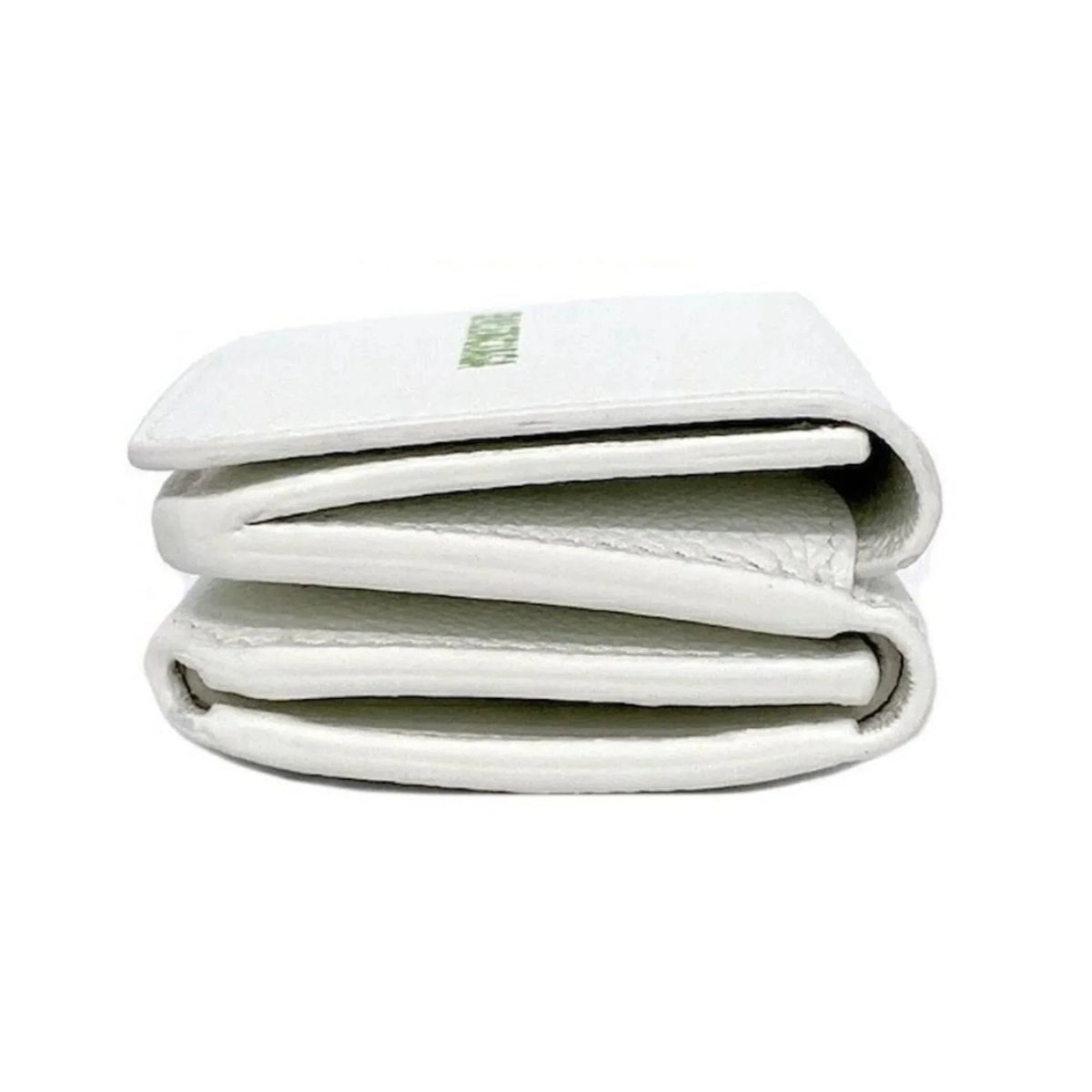 Leather Wallet 593813 Trifold Balenciaga Logo Mini Everyday White