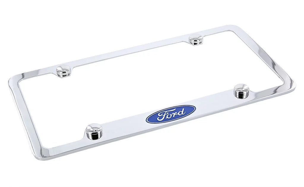 Holder Plate Frame License Chrome Logo
