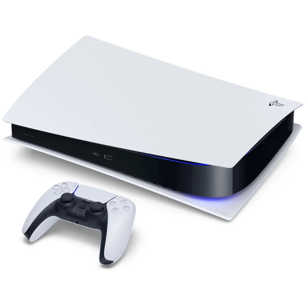 Bundle Surge Charge White and with PULSE Extra 5 Dual Headset Blue Playstation Console Controller 3D Version Dock Controller, Disc