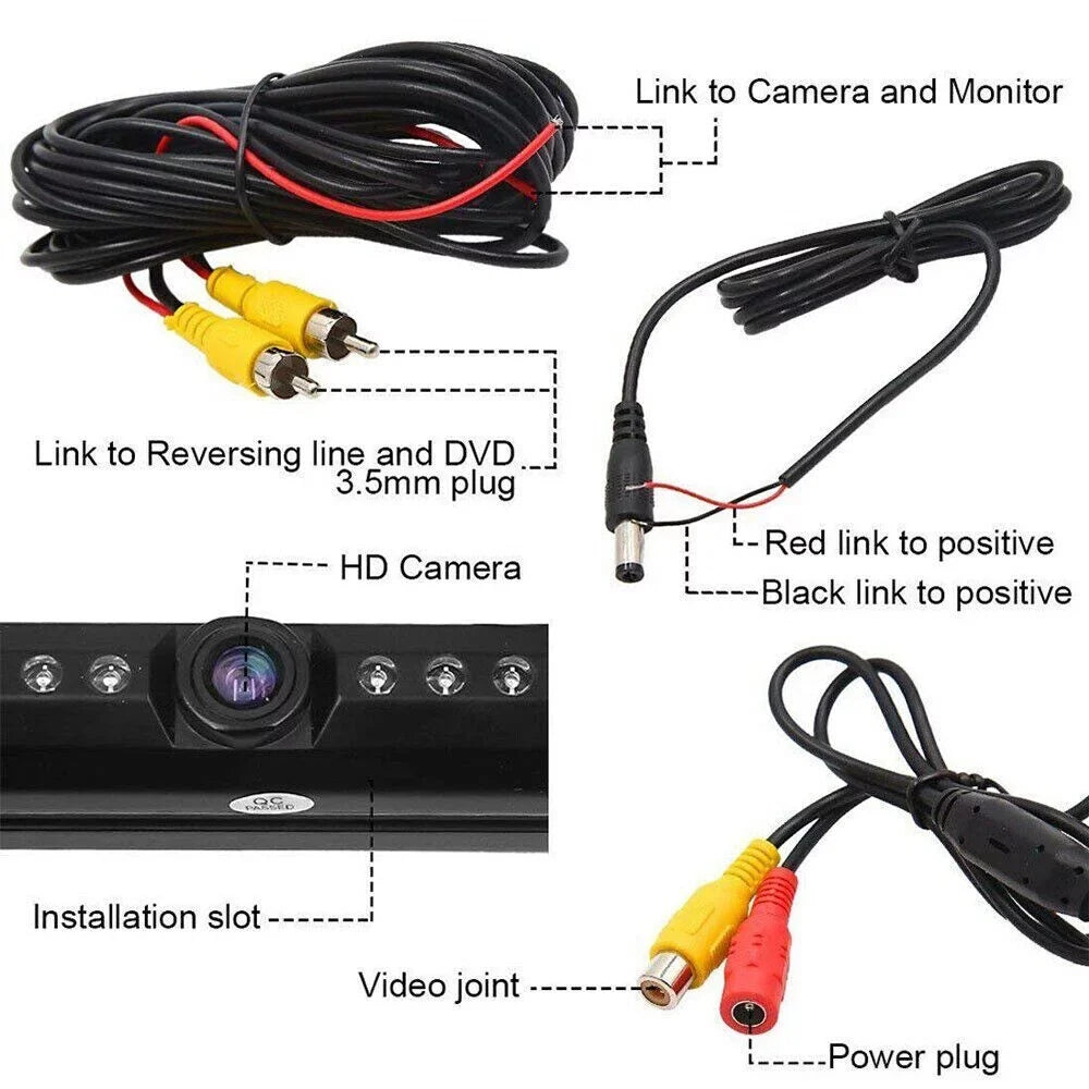 Plate with Backup Rear Vision Car Camera Night - View License Frame