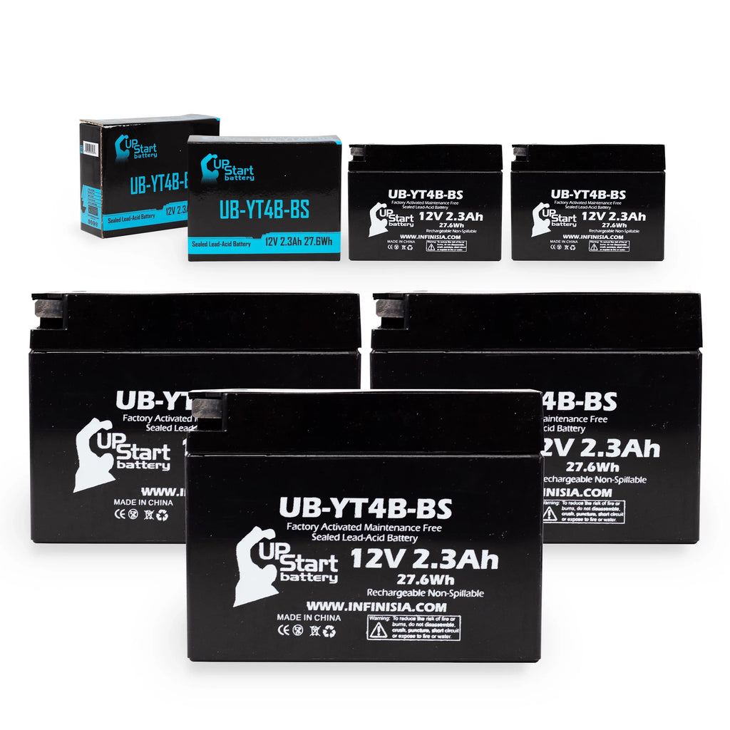 Replacement Activated, Maintenance Yamaha 2.3Ah, UB-YT4B-BS Battery Free, for 2005 SR400 Motorcycle Battery Factory 12V, - 400CC 5-Pack UpStart