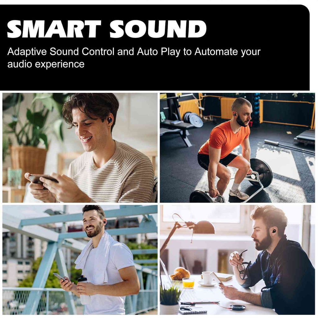 Plus (2020) 8 Bluetooth Resistance, Compatible 5.2 Bluetooth Connection, Bass liquid HD Earbuds + Wireless with Connect, Amazon Fire IPX5 Black, True Boost Charging Dual UrbanX Case, Balanced,