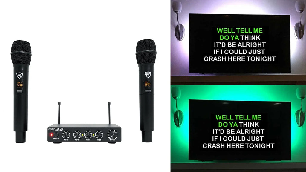 Microphone For RKI65BT System Karaoke Rockville Tablet/Smatphone/Laptop/TV+LED's