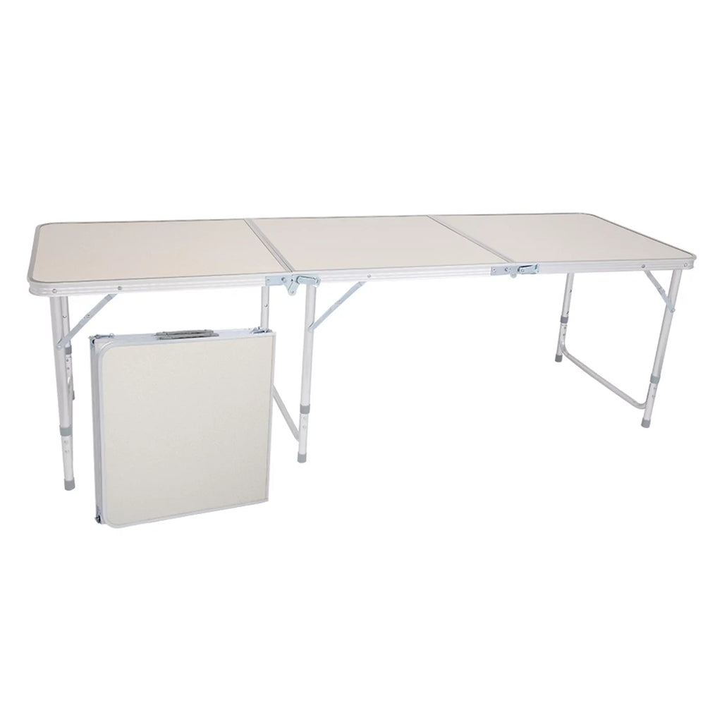 Aluminum Alloy White Table, Folding for Indoor, exterior Table