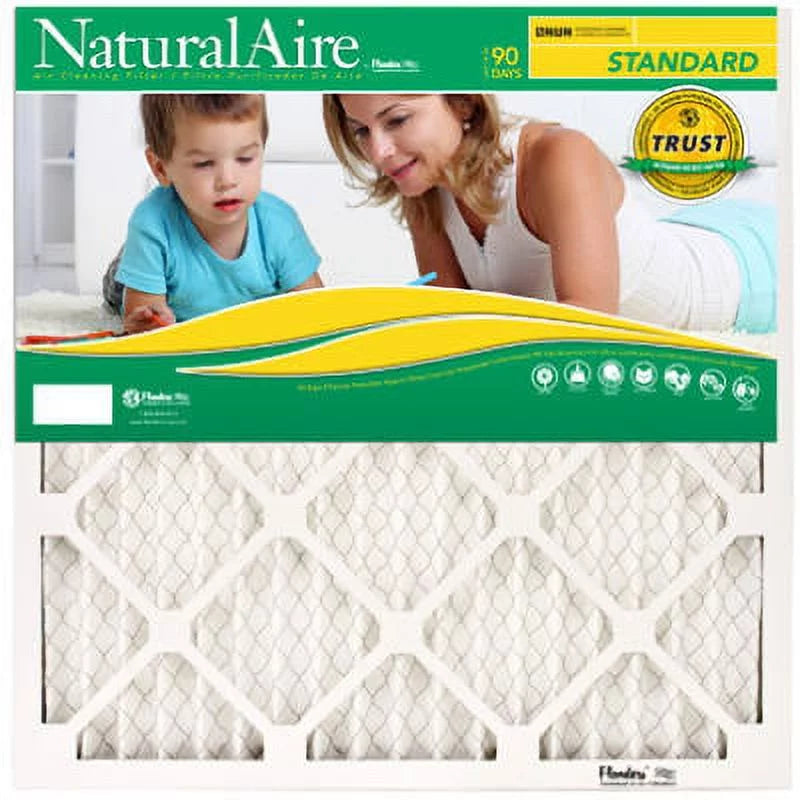 Pleated Standard Natural 1" 14" Air 8 Filter, x Merv x 14" Each