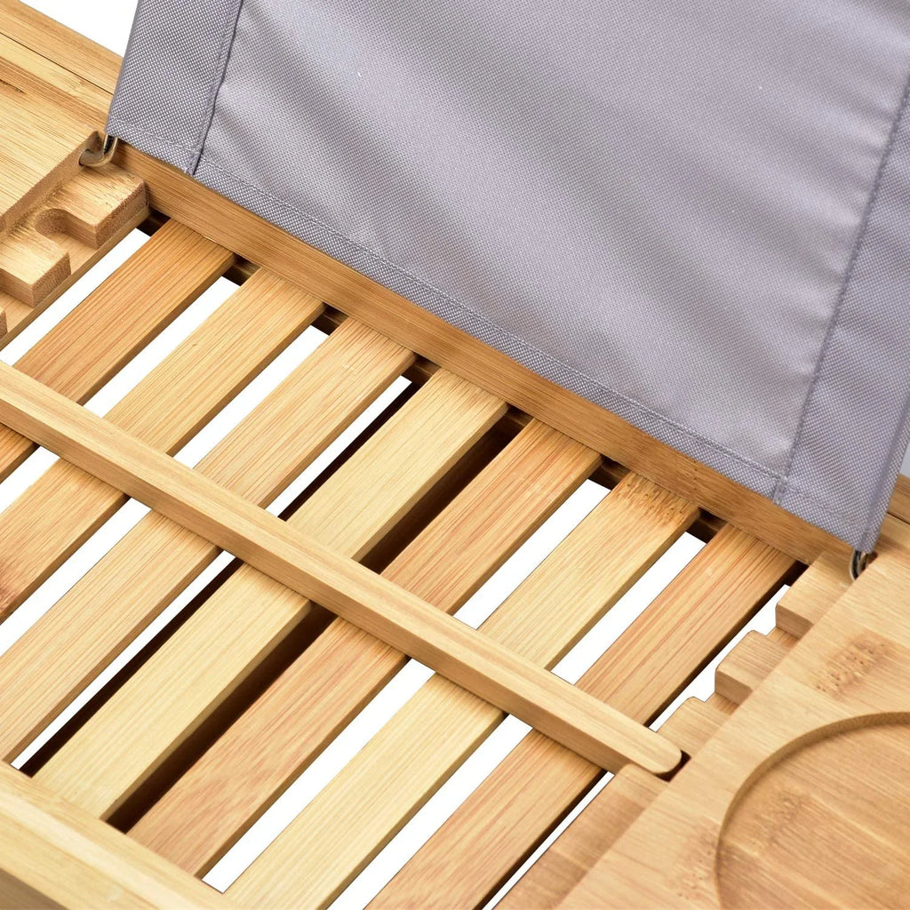 Luxury Tray Wine Tray Bath Tablet Tray，Bamboo be & Caddy Caddy Book Bathtub Placed Ho - Smartphone Expandable，Can and Bathtub Wood