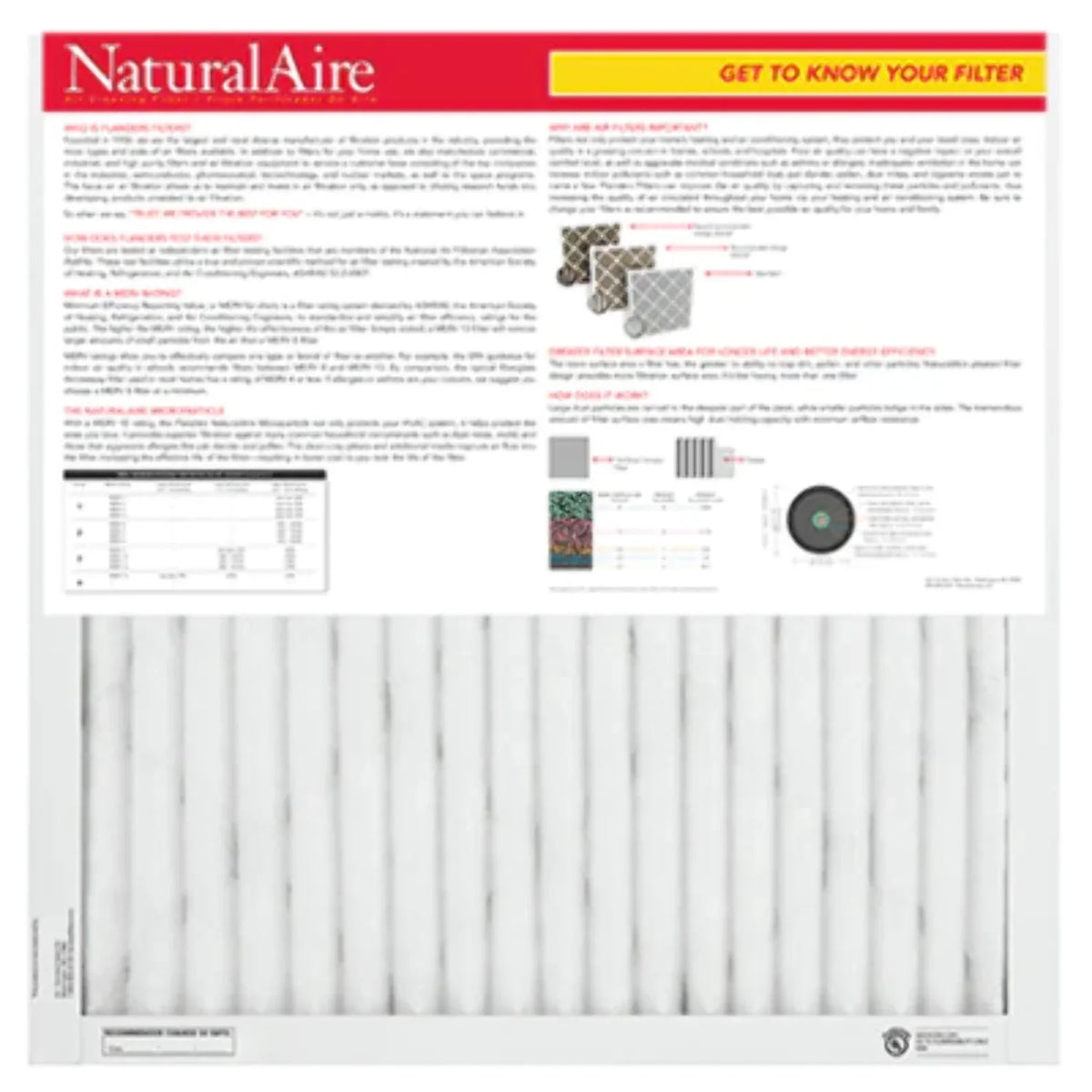 85156.01175235 17.5x23.5x1 (12 Filters 10 NaturalAire MERV Microparticle pack)