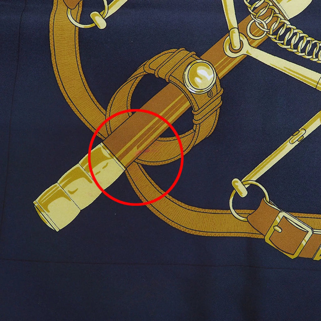 Eperon 90 Muffler x Carre Yellow H.d'ORiGNY Hermes Black Pellier (Good) Scarf Pre-Owned Spur Golden HERMES d'or